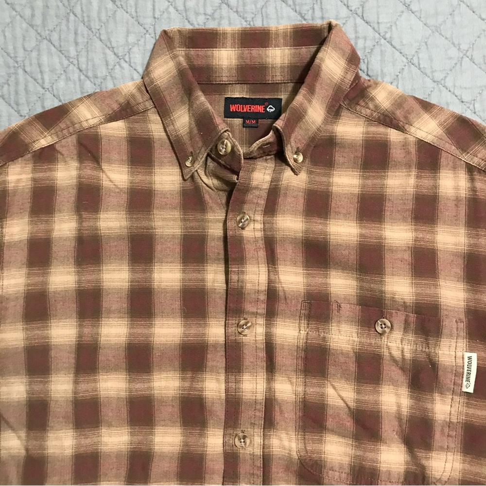 Wolverine  Men's Flannel Button Down Size Medium